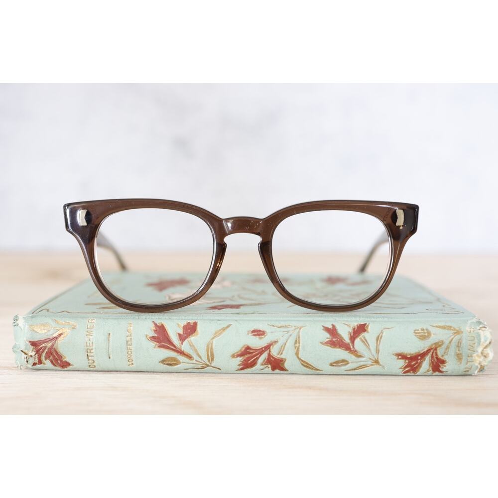 Vintage Liberty Optical Safety Eyeglasses USA 46-20 NOS Old Money Retro Academia